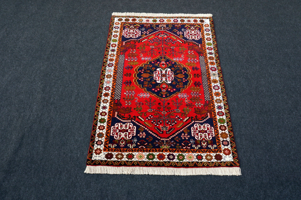Afschar Schiraz 146 x 100 cm Perserteppich Handgeknüpft