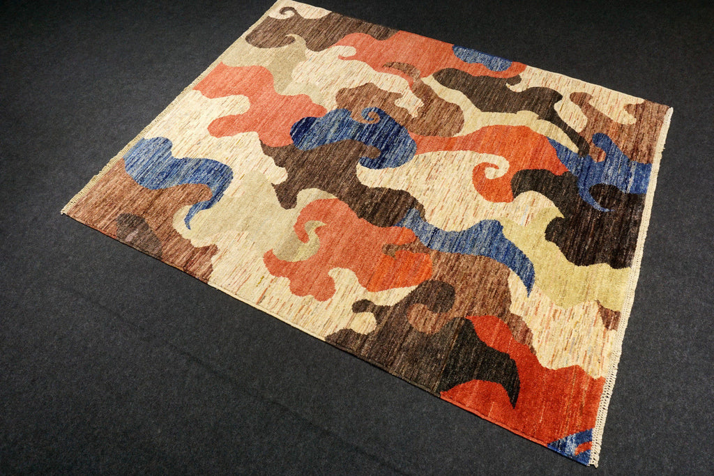 Designer Ziegler 200 x 162 cm Modern Handgeknüpft