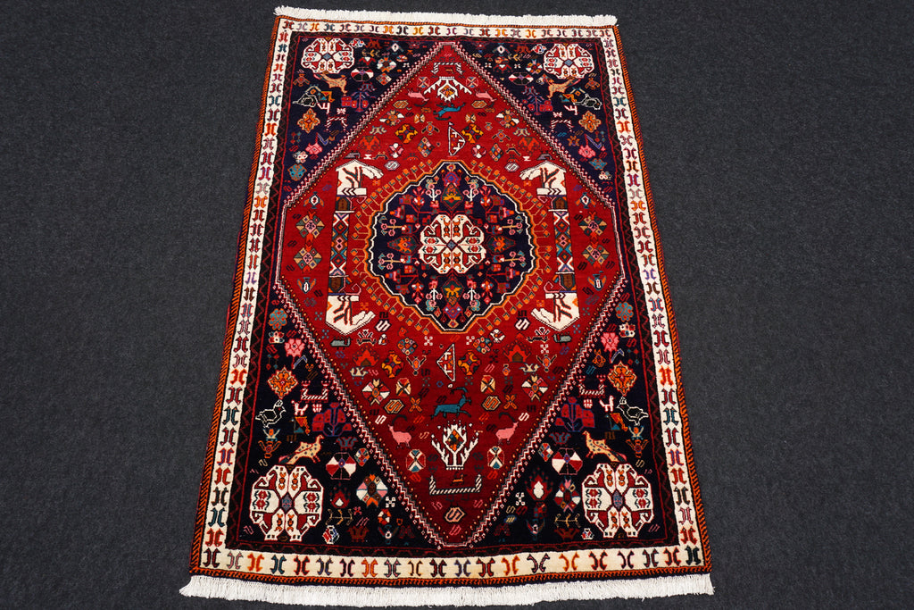 Afschar Perser Teppich 155 x 107 cm Rot