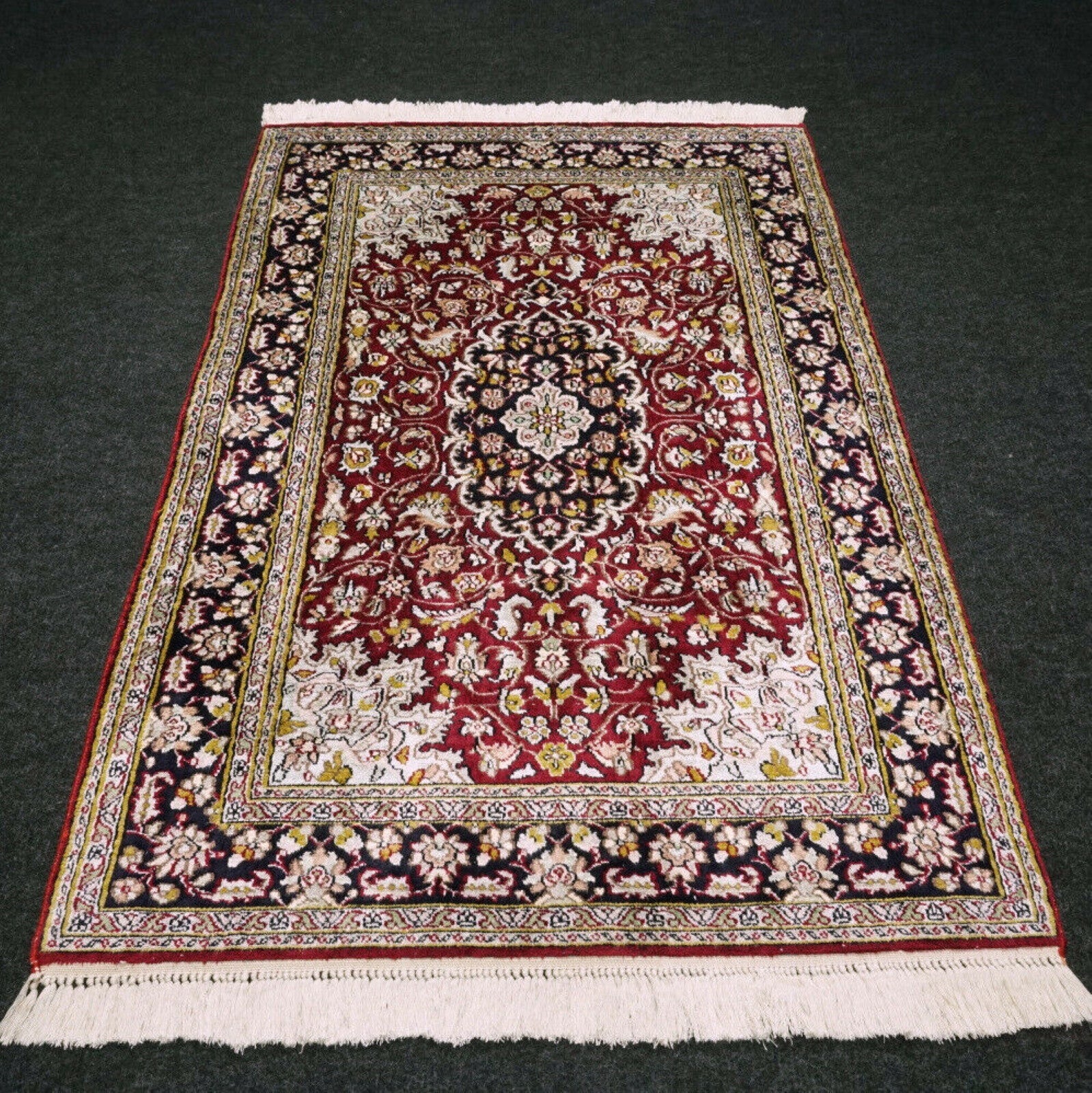 Seidenteppich Kaschmir 99 x 61 cm Ghom