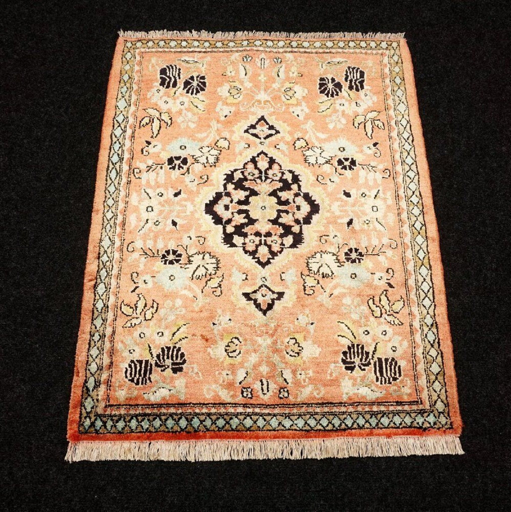 Ghom Seidenteppich 76 x 60 cm Perser Teppich