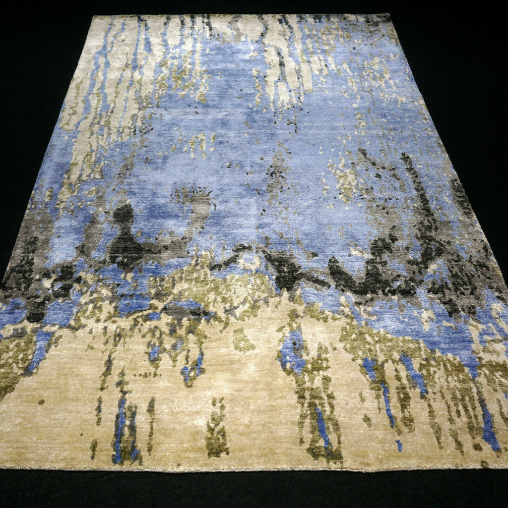 Designer Teppich Seide 255 x 170 cm Handgeknüpft