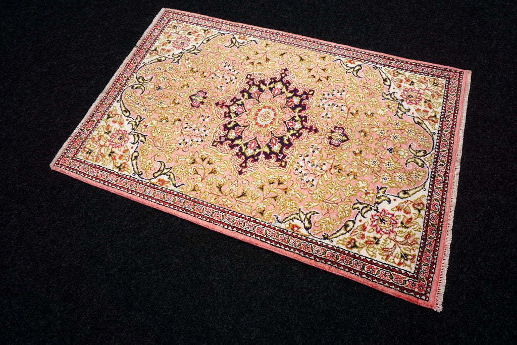Seidenteppich Ghom 80 x 54 cm Handgeknüpft