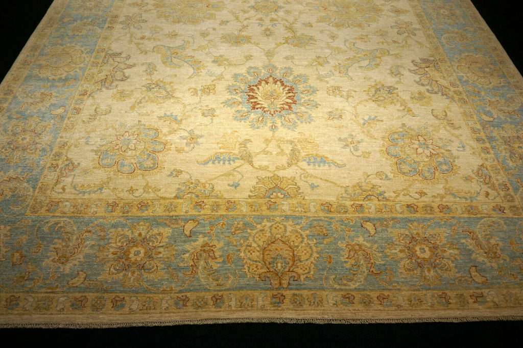 Ziegler 372 x 276 cm Beige Himmelblau Orient Teppich Handgeknüpft