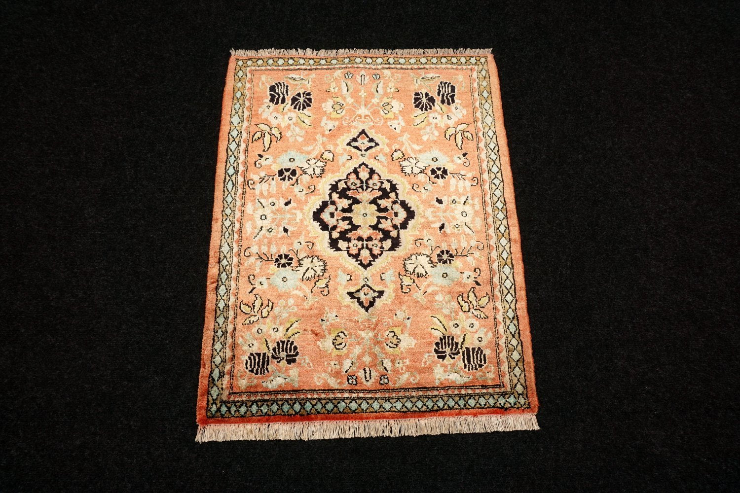 Ghom Seidenteppich 76 x 60 cm Perser Teppich