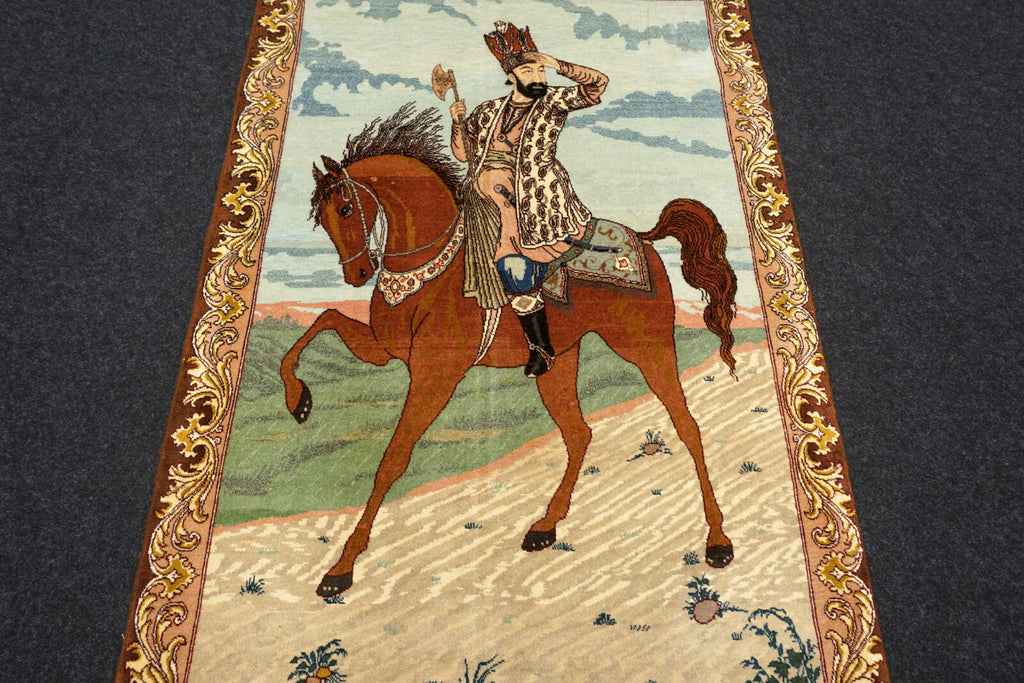 Kerman Bildteppich 148 x 100 cm Perserteppich Handgeknüpft