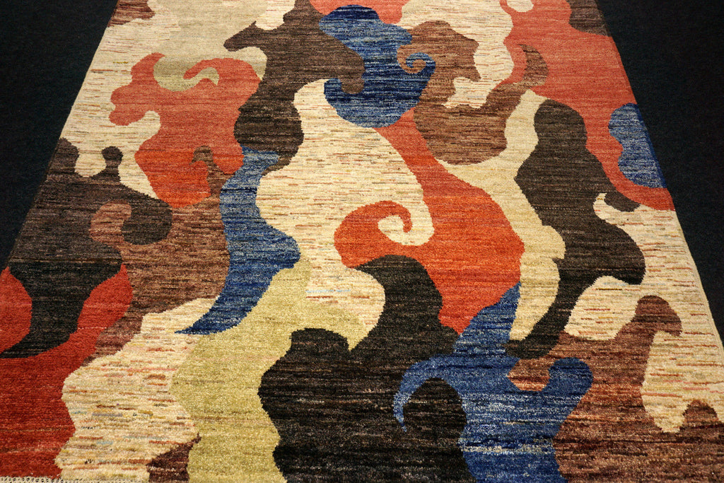 Designer Ziegler 200 x 162 cm Modern Handgeknüpft