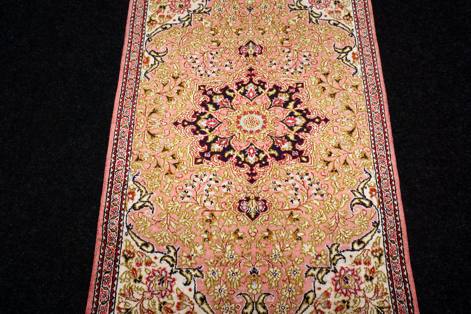 Seidenteppich Ghom 80 x 54 cm Handgeknüpft