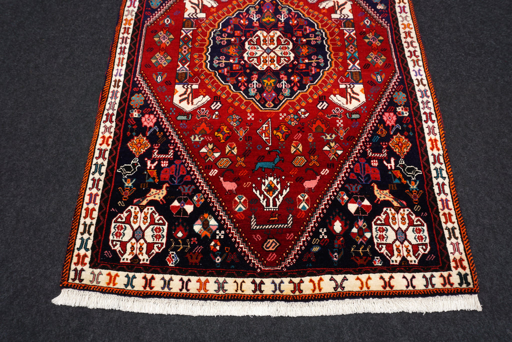 Afschar Perser Teppich 155 x 107 cm Rot