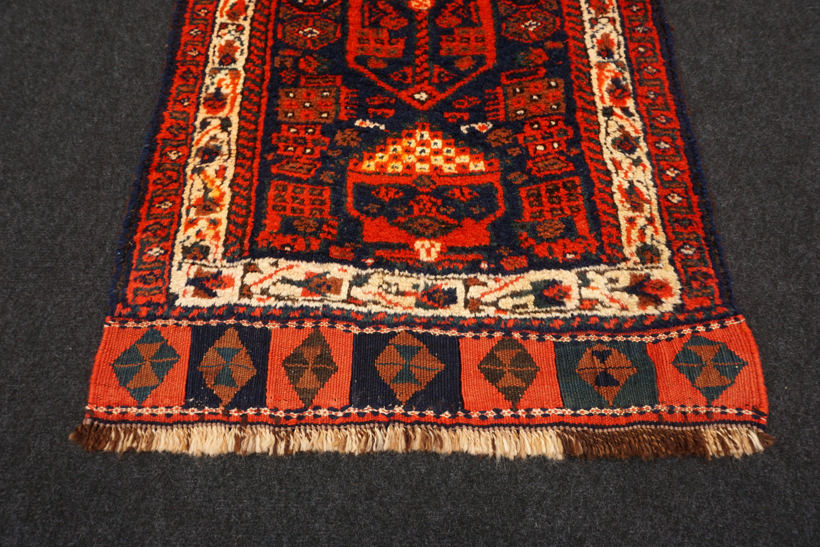 Afschar Orient Teppich 86 x 66 cm Schiraz Alt Nomaden Perserteppich