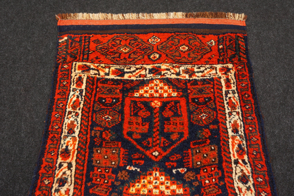 Afschar Orient Teppich 86 x 66 cm Schiraz Alt Nomaden Perserteppich