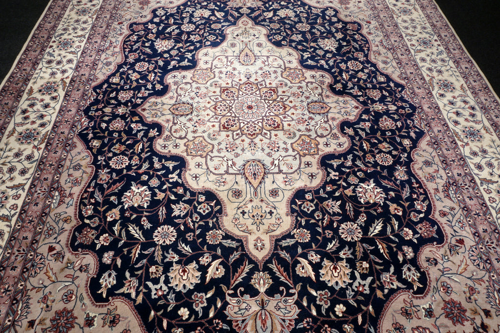 Täbriz China 355 x 254 cm Tabriz Orient Teppich Dunkelblau