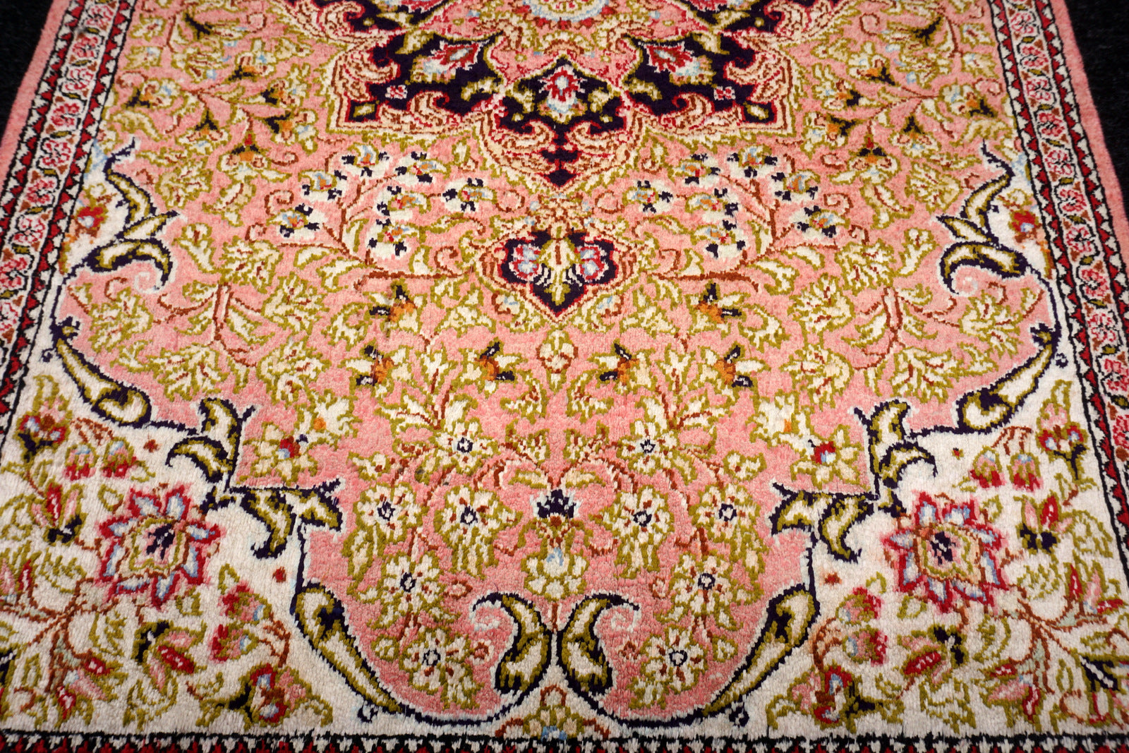 Seidenteppich Ghom 80 x 54 cm Handgeknüpft