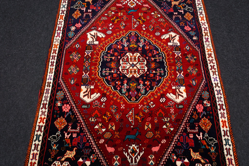 Afschar Perser Teppich 155 x 107 cm Rot