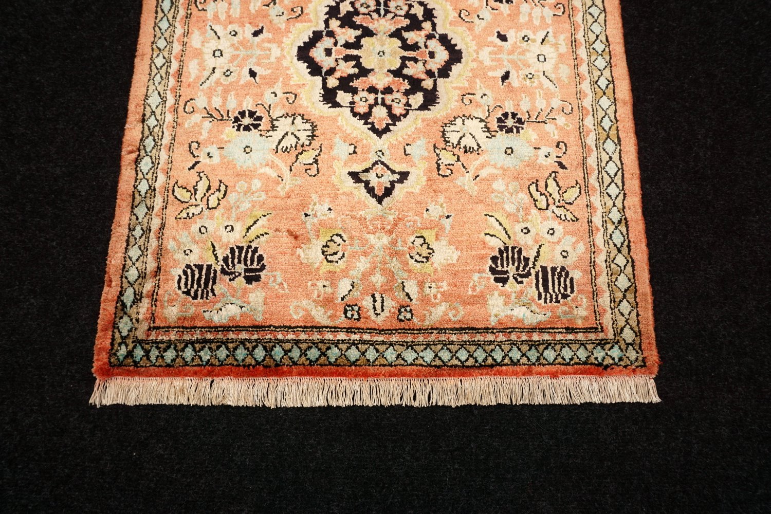 Ghom Seidenteppich 76 x 60 cm Perser Teppich