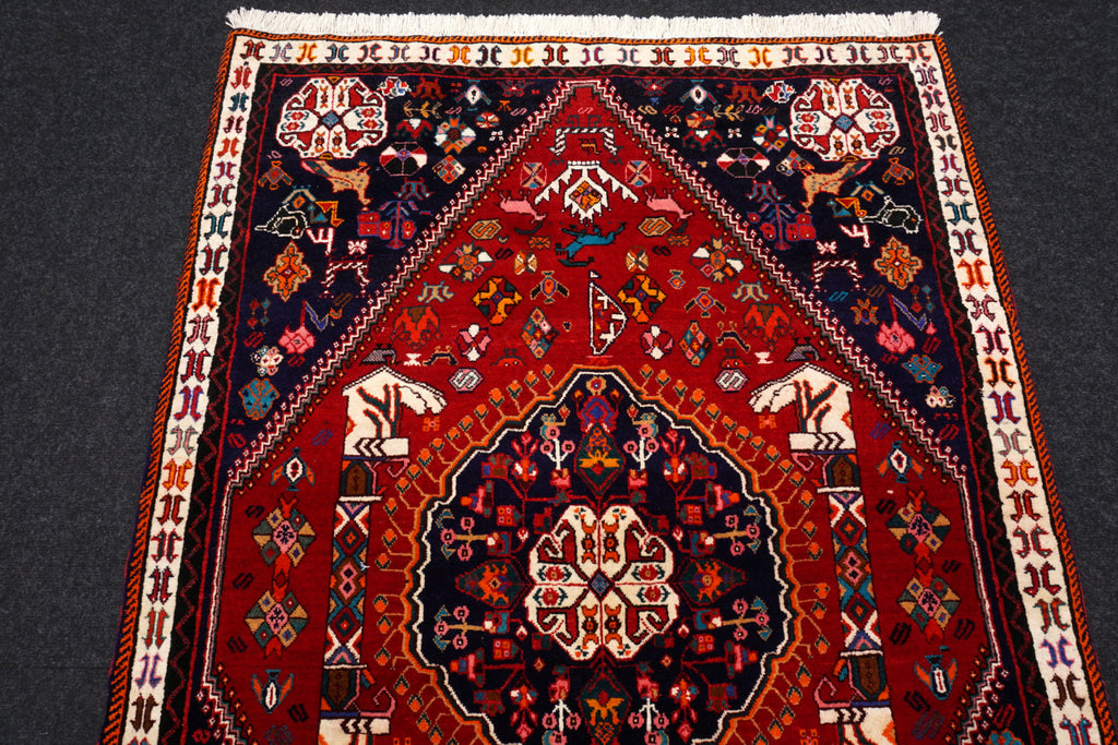 Afschar Perser Teppich 155 x 107 cm Rot