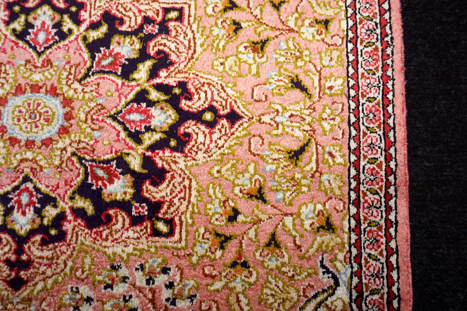 Seidenteppich Ghom 80 x 54 cm Handgeknüpft