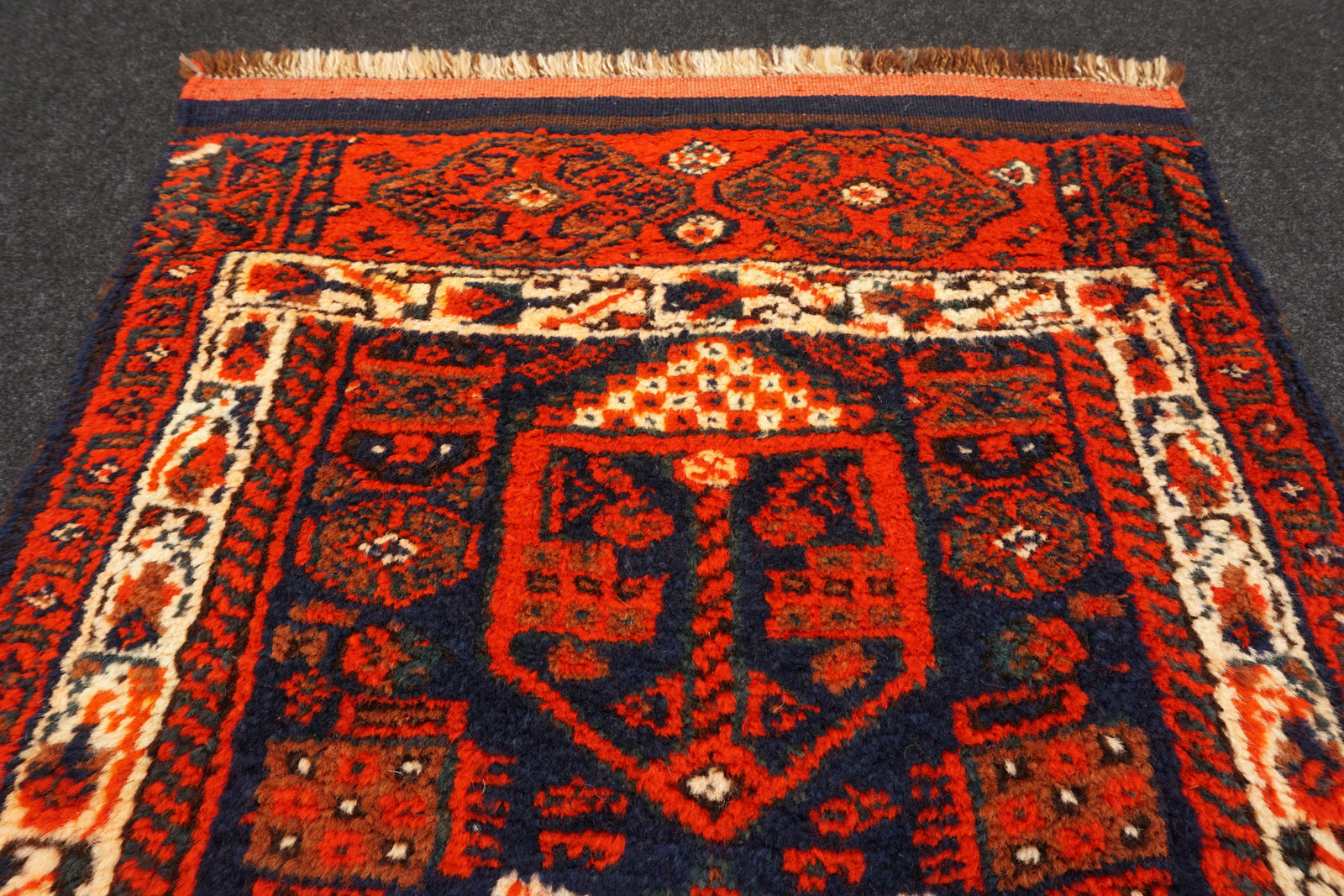 Afschar Orient Teppich 86 x 66 cm Schiraz Alt Nomaden Perserteppich
