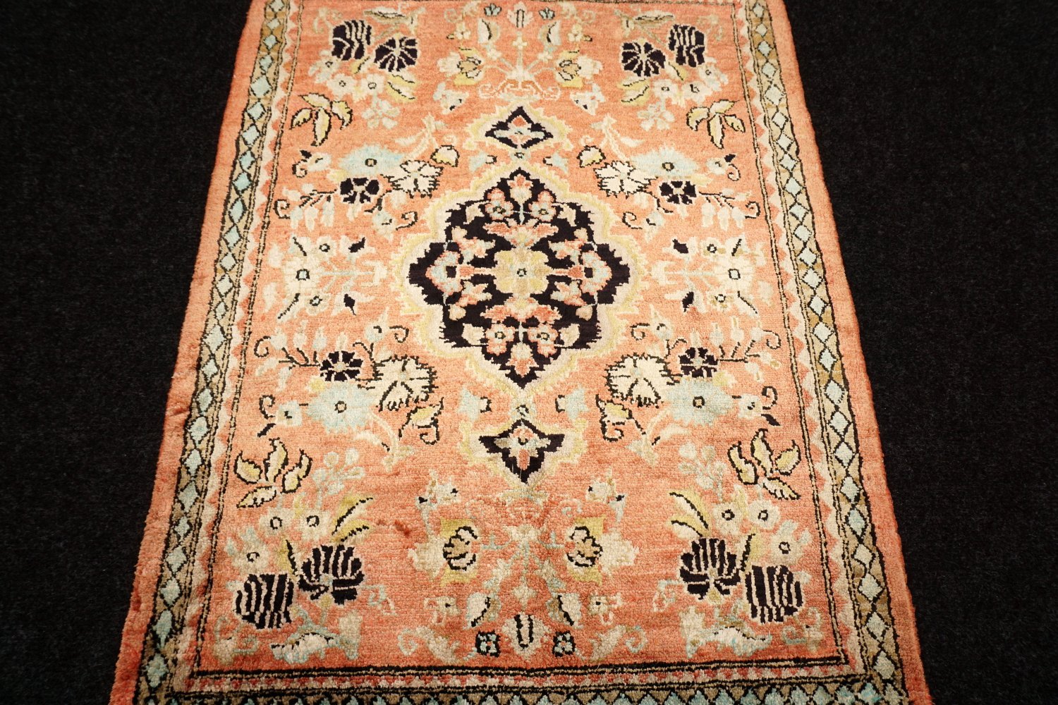 Ghom Seidenteppich 76 x 60 cm Perser Teppich