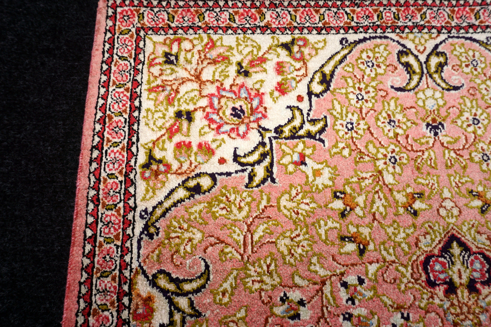 Seidenteppich Ghom 80 x 54 cm Handgeknüpft