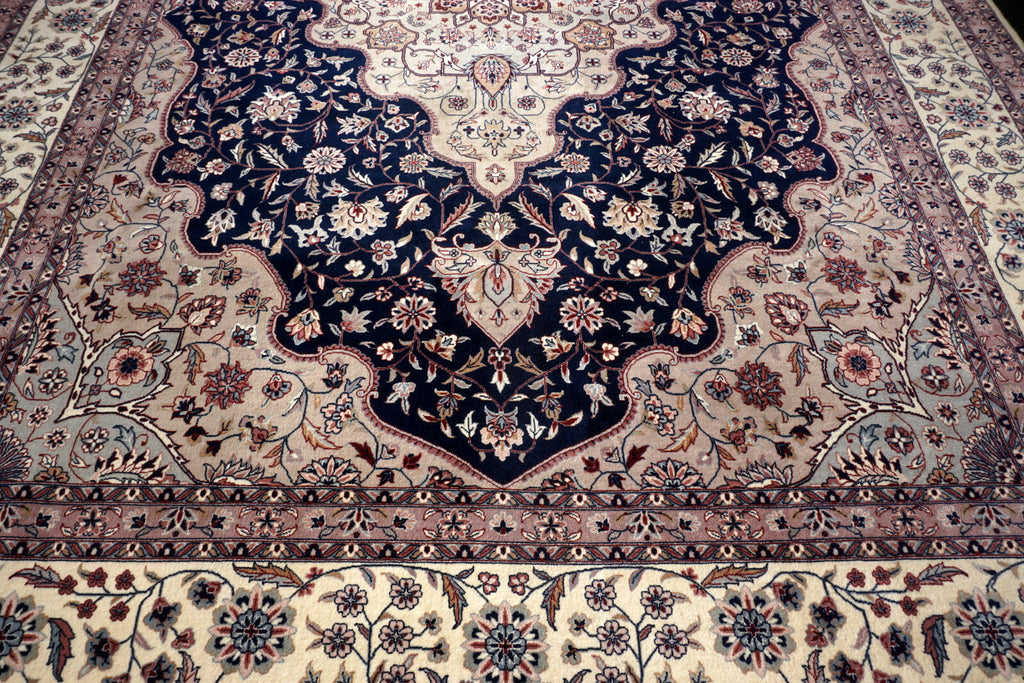 Täbriz China 355 x 254 cm Tabriz Orient Teppich Dunkelblau