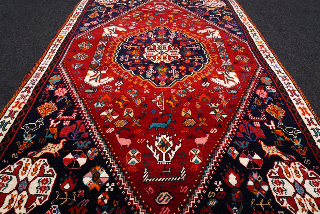 Afschar Perser Teppich 155 x 107 cm Rot
