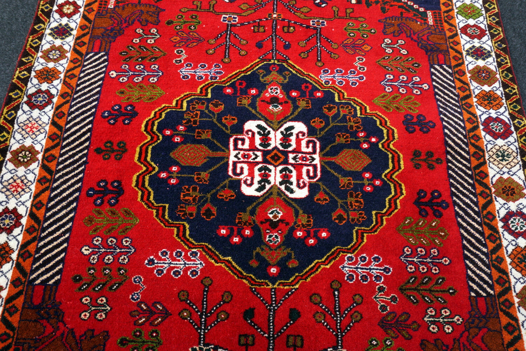 Afschar Schiraz 146 x 100 cm Perserteppich Handgeknüpft