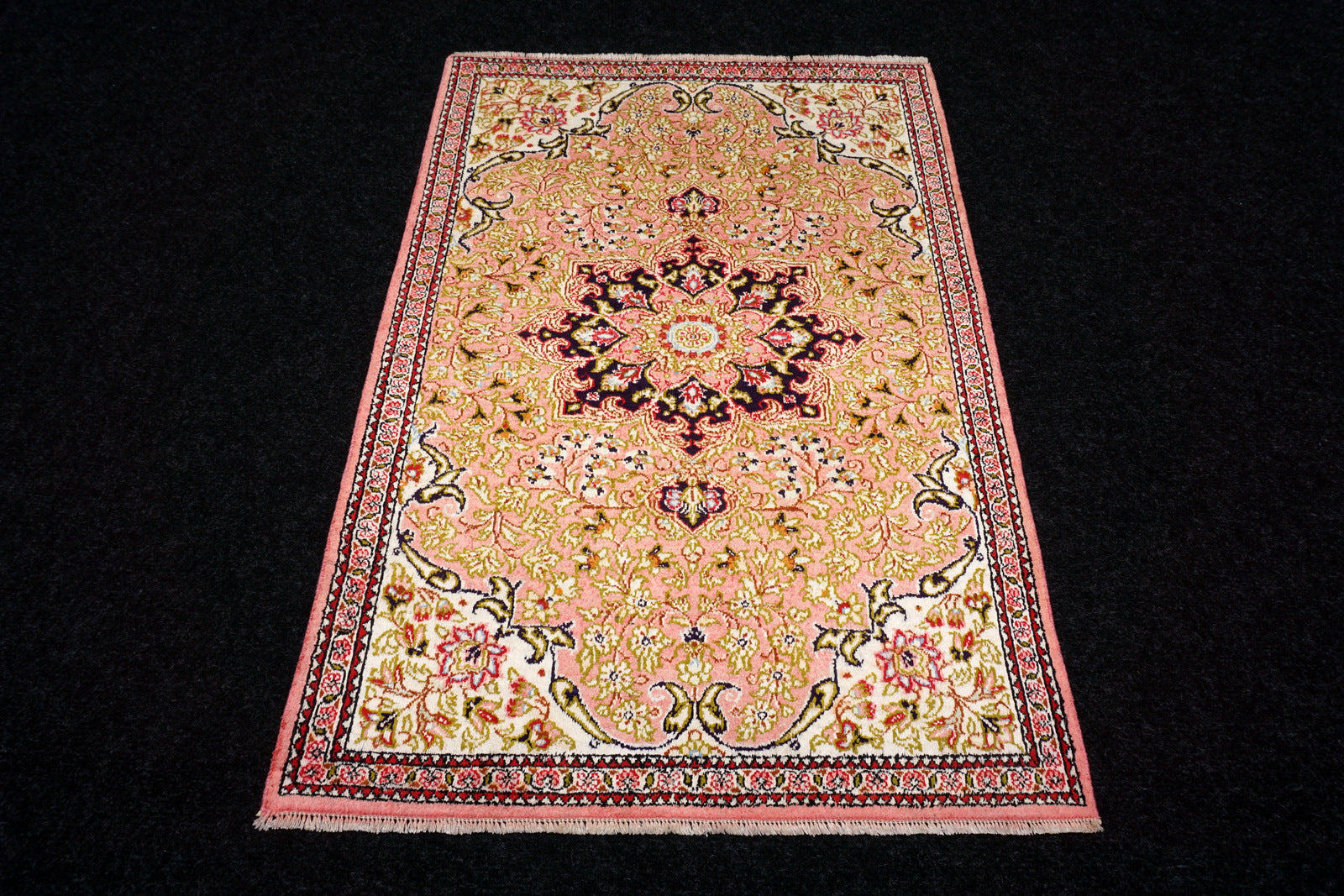 Seidenteppich Ghom 80 x 54 cm Handgeknüpft