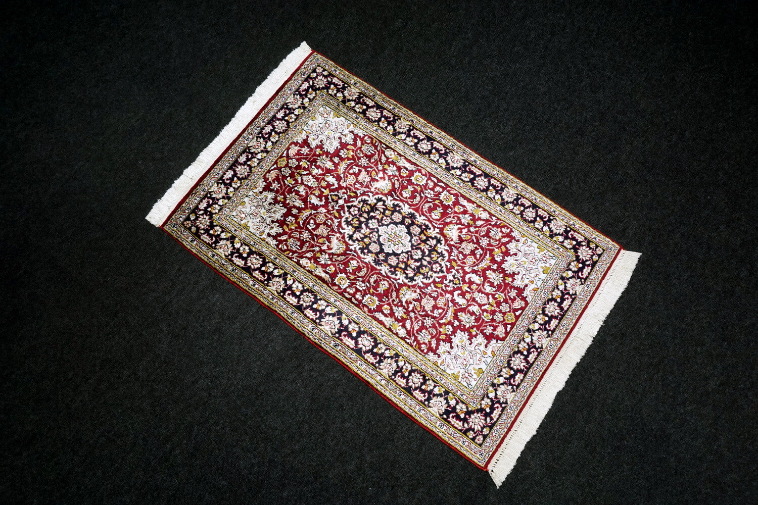 Seidenteppich Kaschmir 99 x 61 cm Ghom