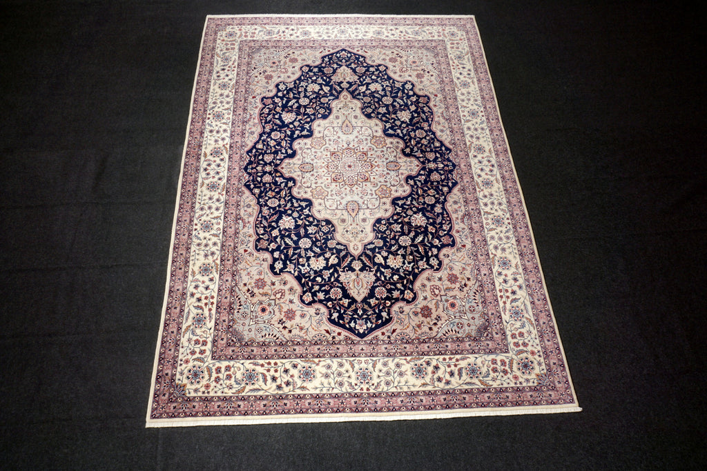 Täbriz China 355 x 254 cm Tabriz Orient Teppich Dunkelblau