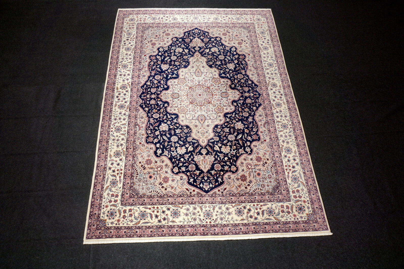Täbriz China 355 x 254 cm Tabriz Orient Teppich Dunkelblau