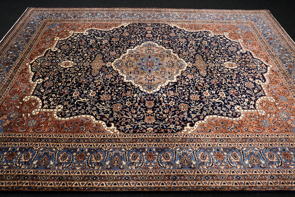 China Kerman Orient Teppich 344 x 245 cm Dunkelblau