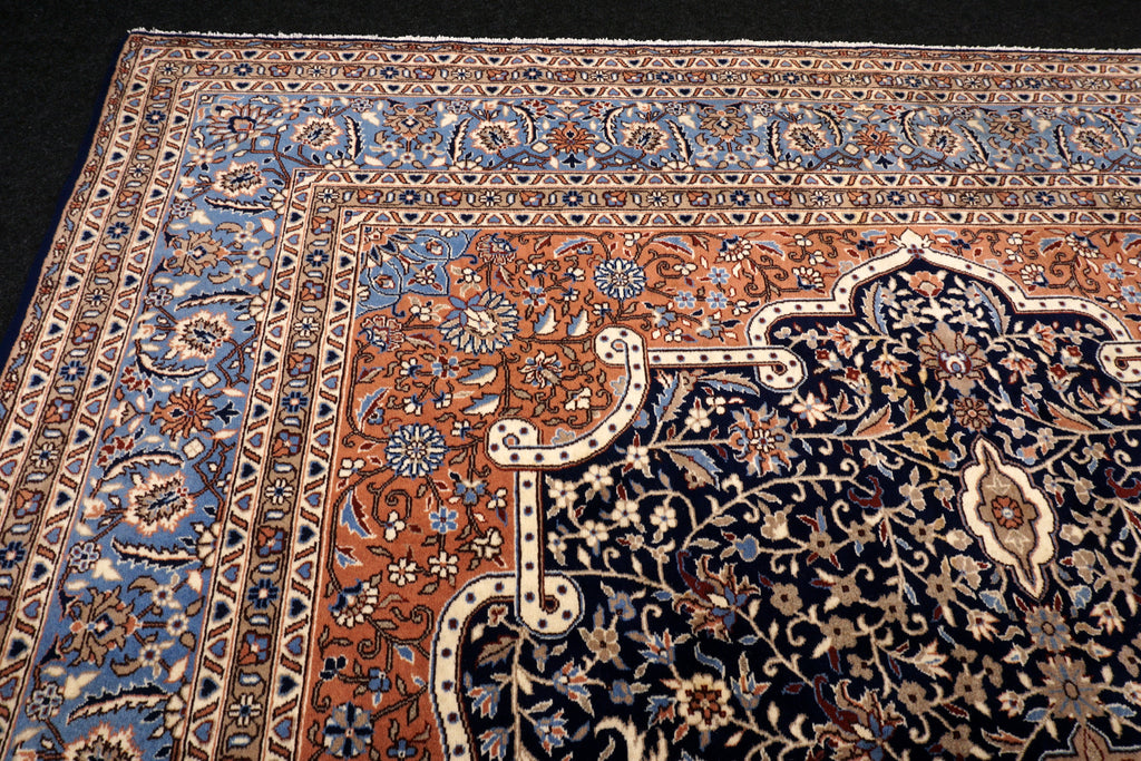 China Kerman Orient Teppich 344 x 245 cm Dunkelblau