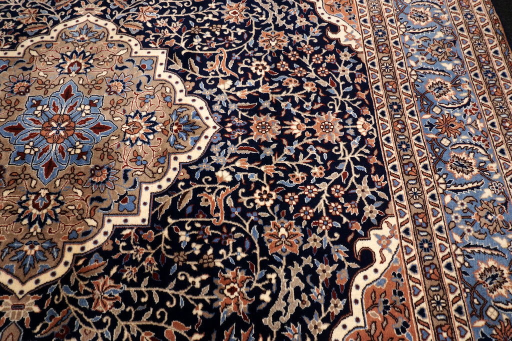 China Kerman Orient Teppich 344 x 245 cm Dunkelblau