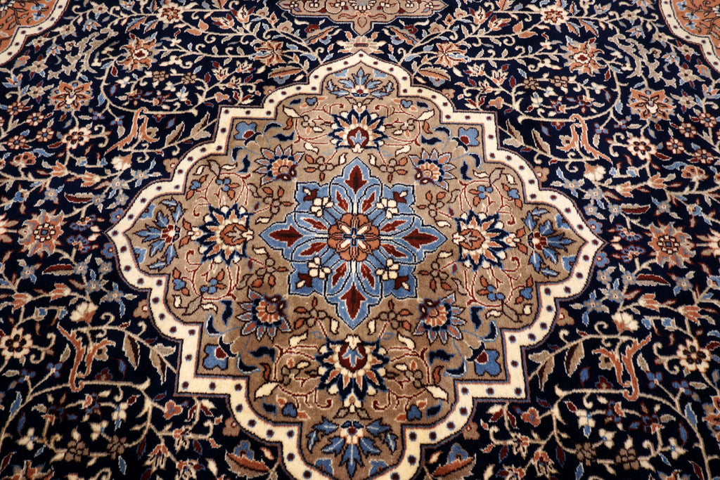 China Kerman Orient Teppich 344 x 245 cm Dunkelblau