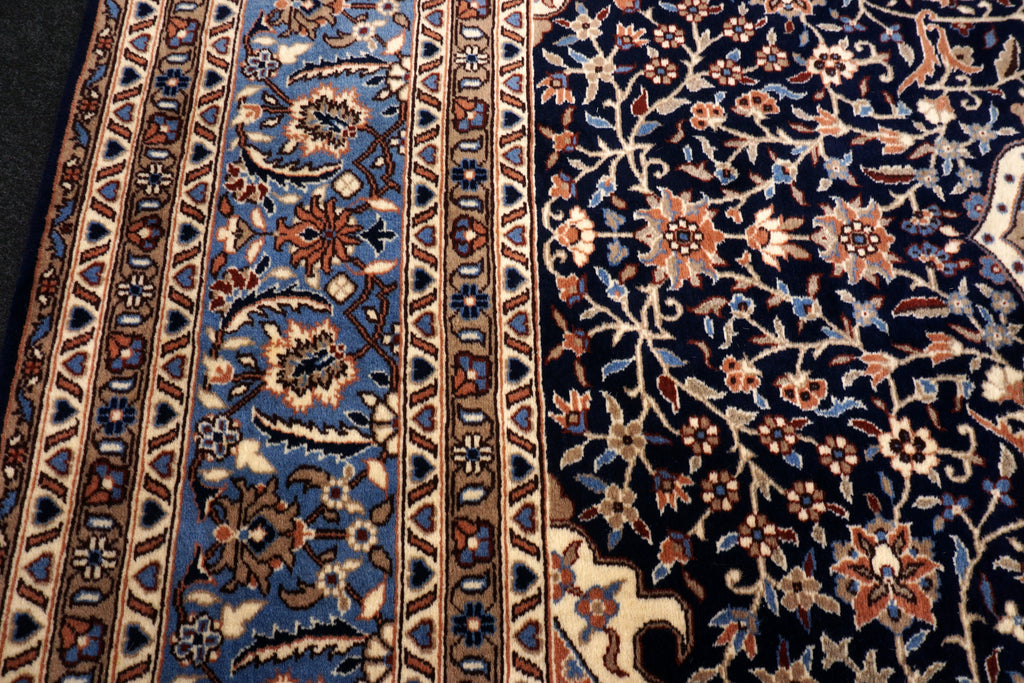 China Kerman Orient Teppich 344 x 245 cm Dunkelblau