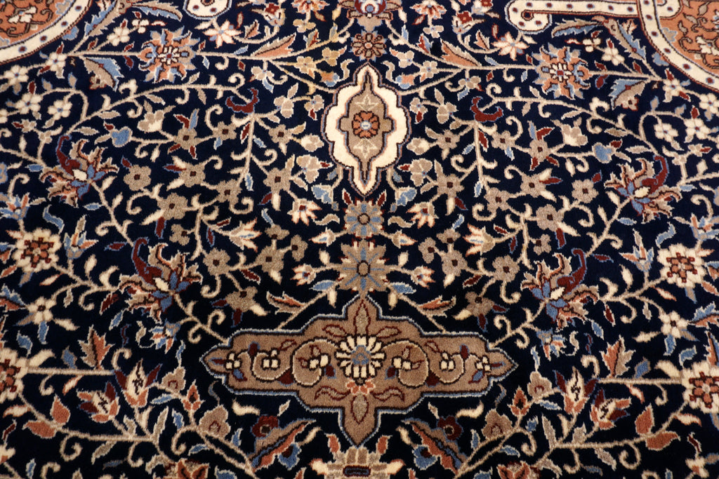 China Kerman Orient Teppich 344 x 245 cm Dunkelblau