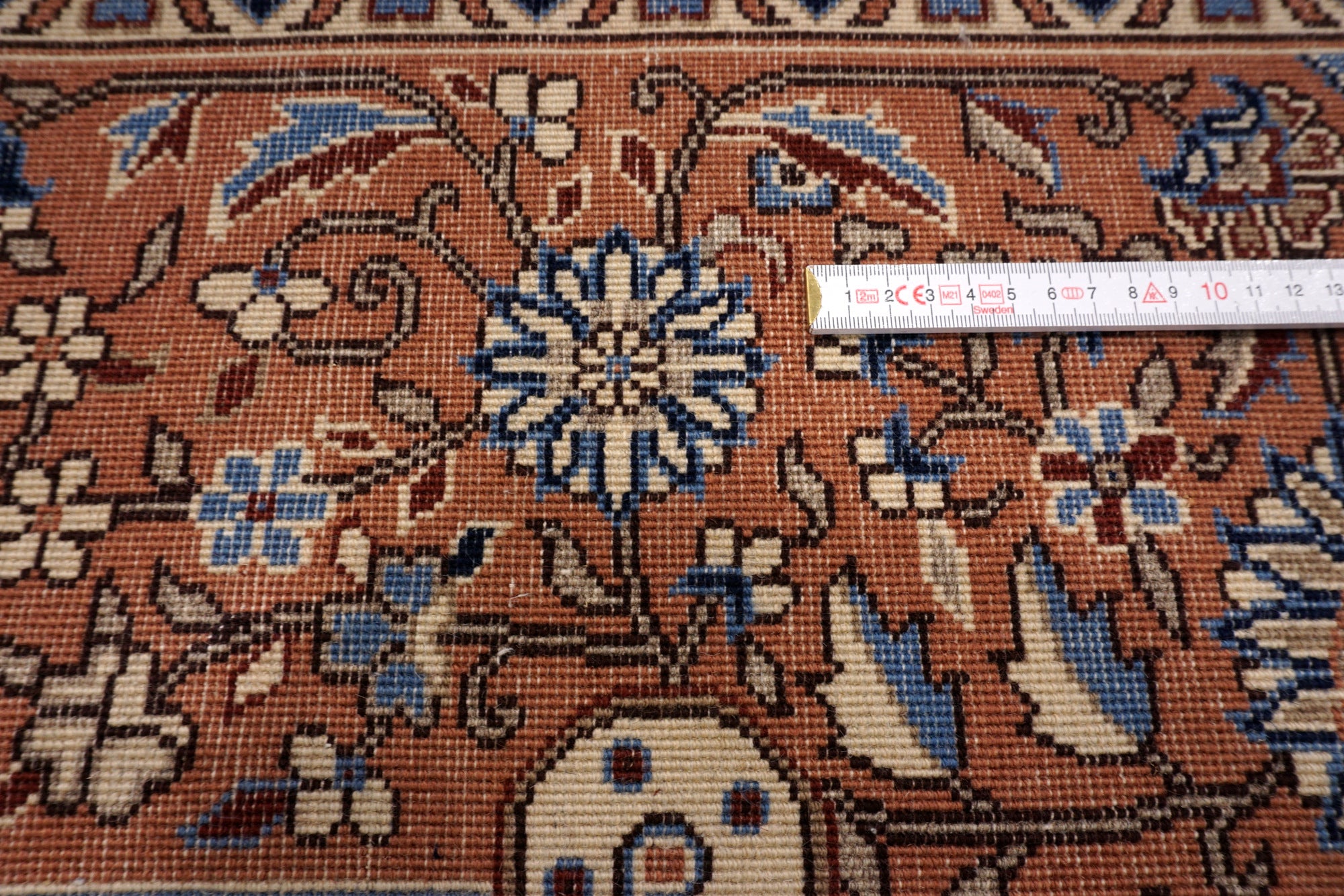 China Kerman Orient Teppich 344 x 245 cm Dunkelblau