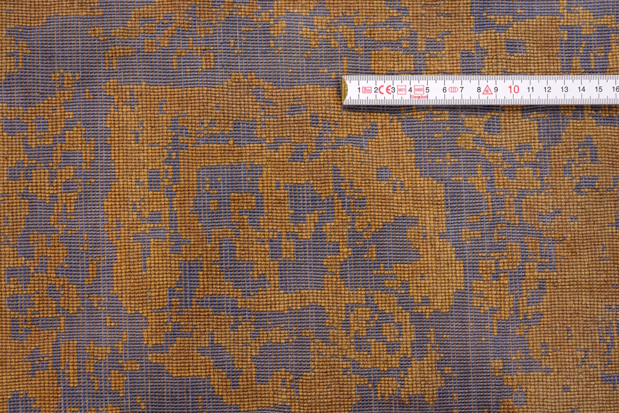 Designerteppich 343 x 232 cm Gold Lila Handgeknüpft