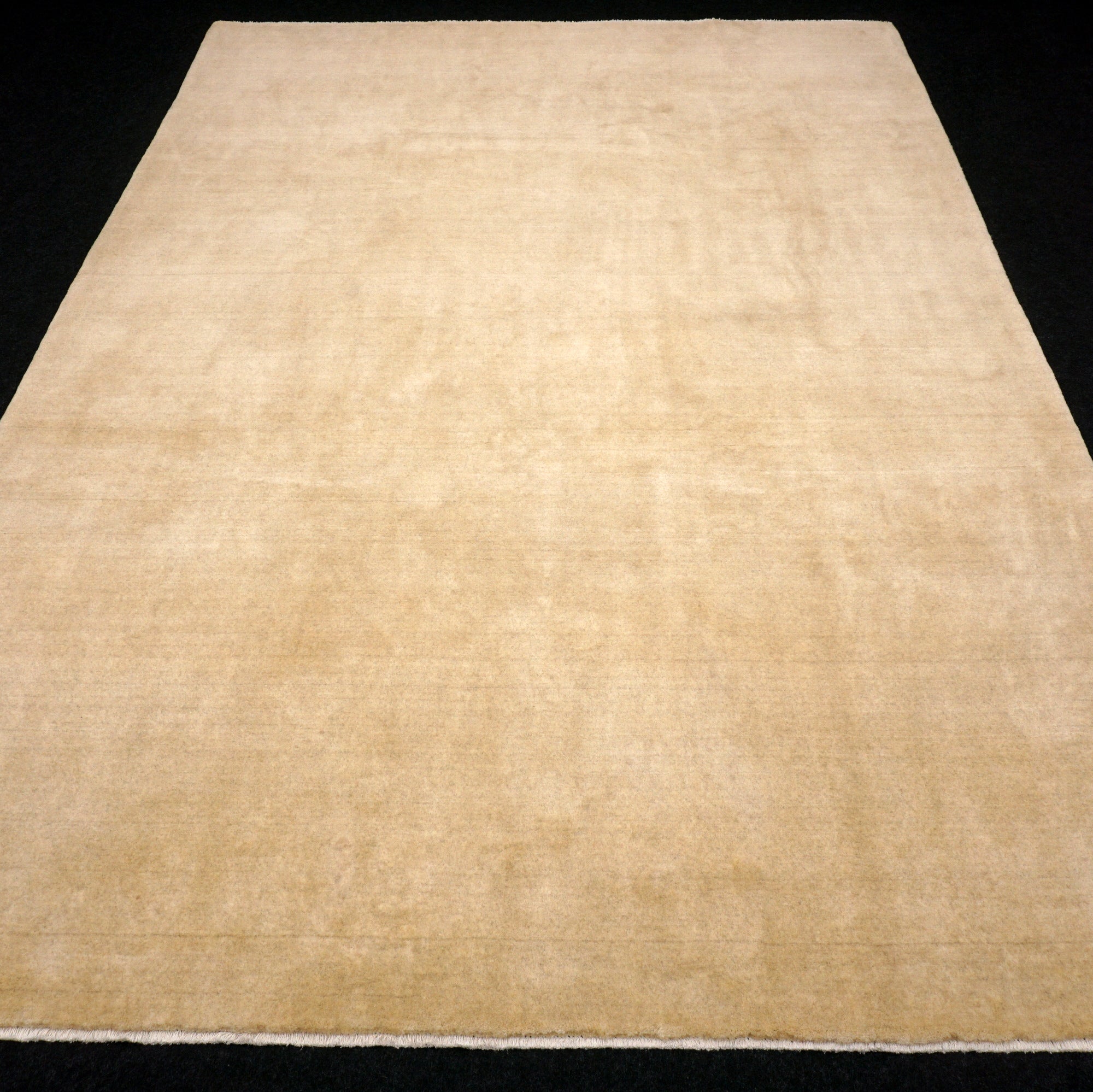 Gabbeh Uni Einfarbig 297 x 210 cm Beige Handgeknüpft