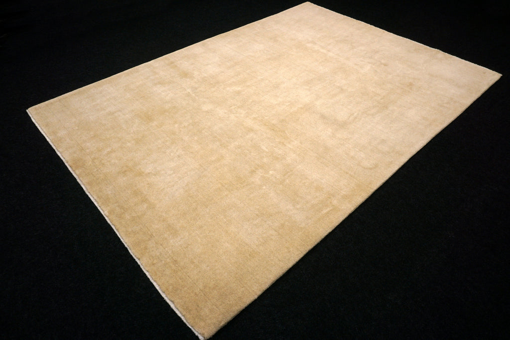 Gabbeh Uni Einfarbig 297 x 210 cm Beige Handgeknüpft