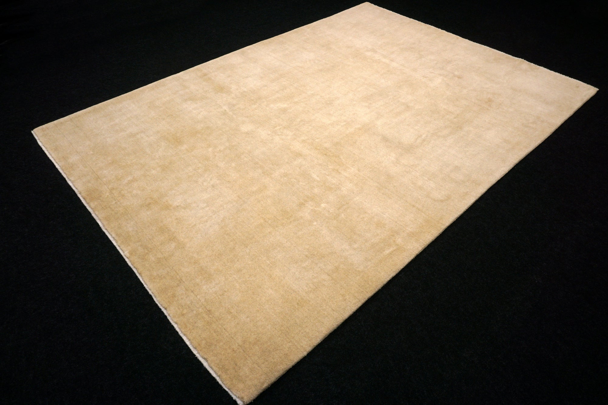 Gabbeh Uni Einfarbig 297 x 210 cm Beige Handgeknüpft