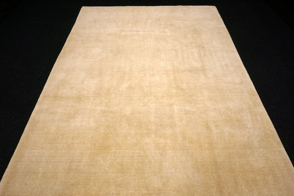 Gabbeh Uni Einfarbig 297 x 210 cm Beige Handgeknüpft