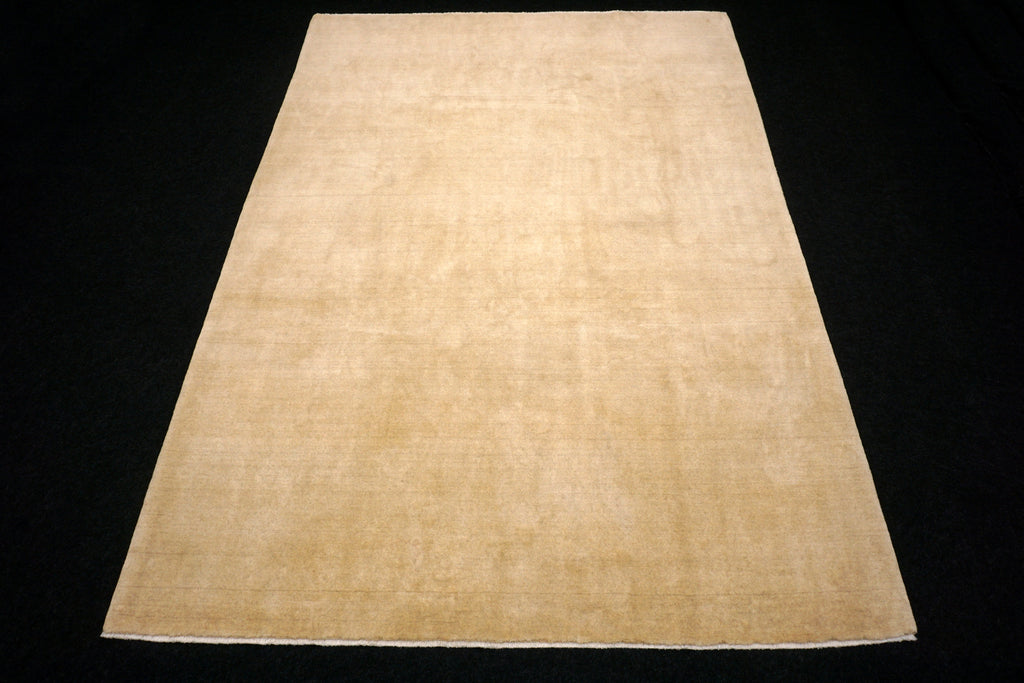 Gabbeh Uni Einfarbig 297 x 210 cm Beige Handgeknüpft