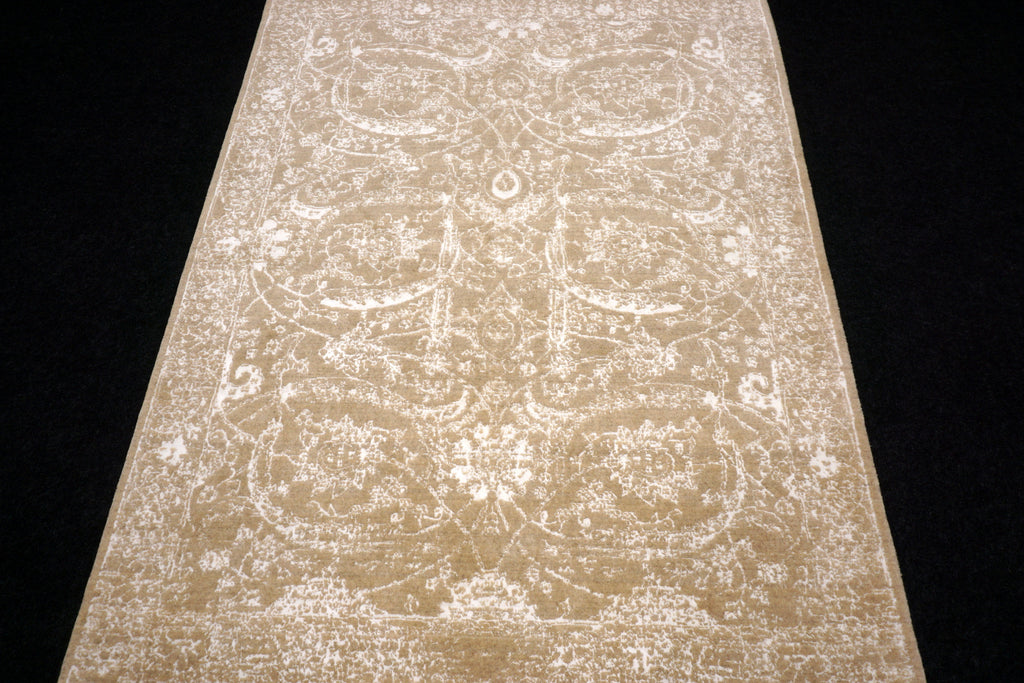 Isfahan Teppich 193 x 151 cm Modern Perserteppich Beige Weiß