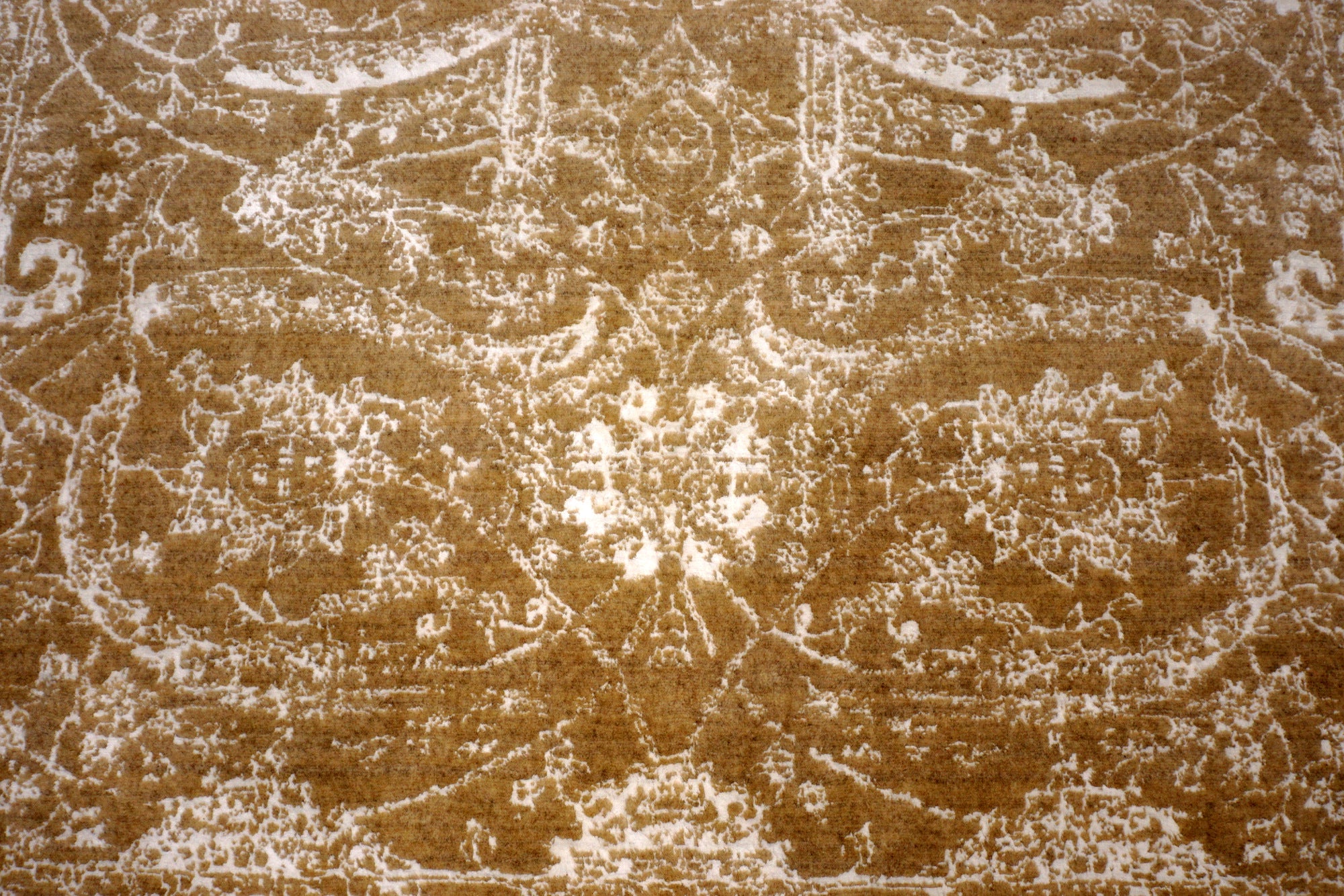 Isfahan Teppich 193 x 151 cm Modern Perserteppich Beige Weiß