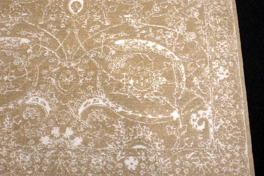 Isfahan Teppich 193 x 151 cm Modern Perserteppich Beige Weiß