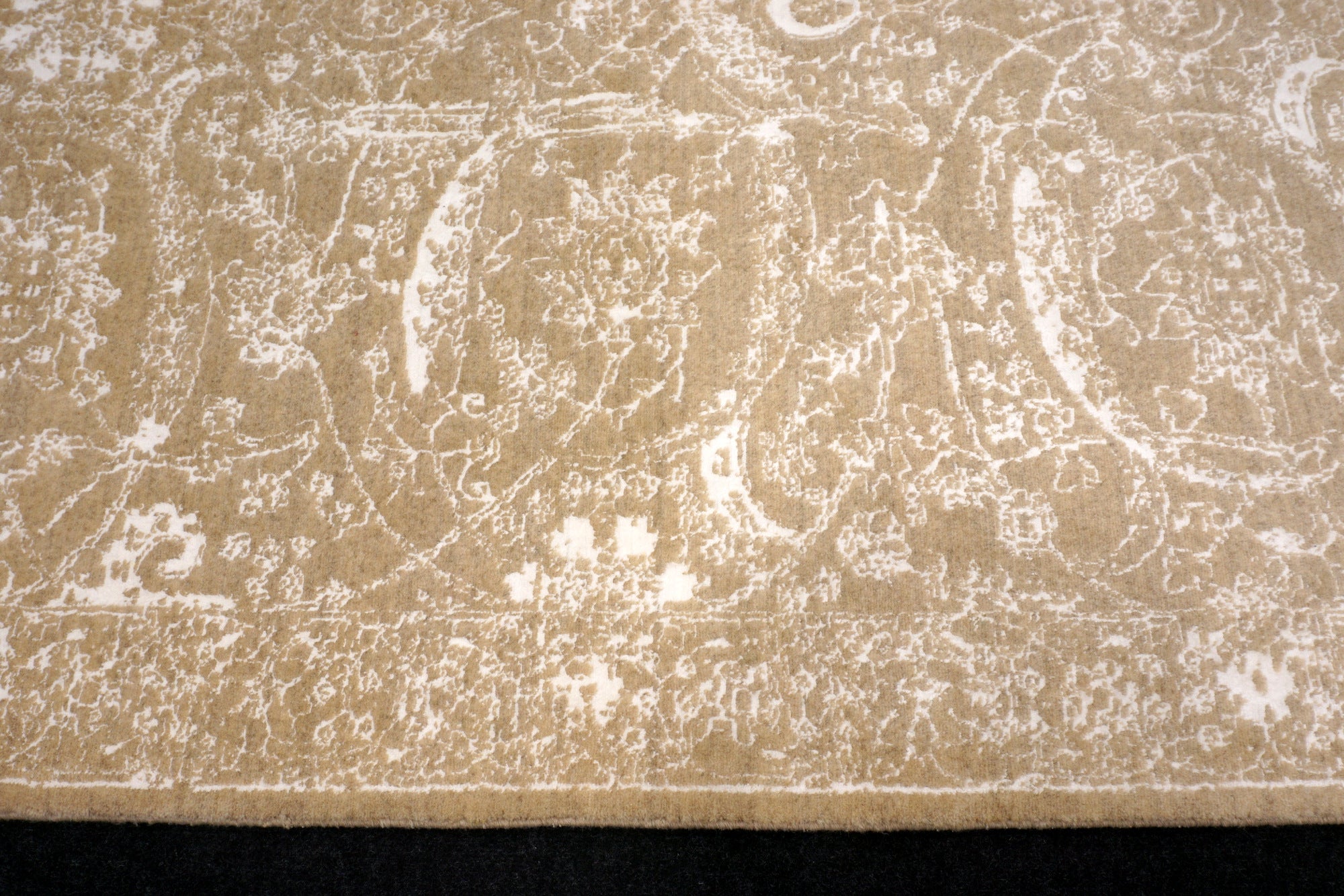 Isfahan Teppich 193 x 151 cm Modern Perserteppich Beige Weiß