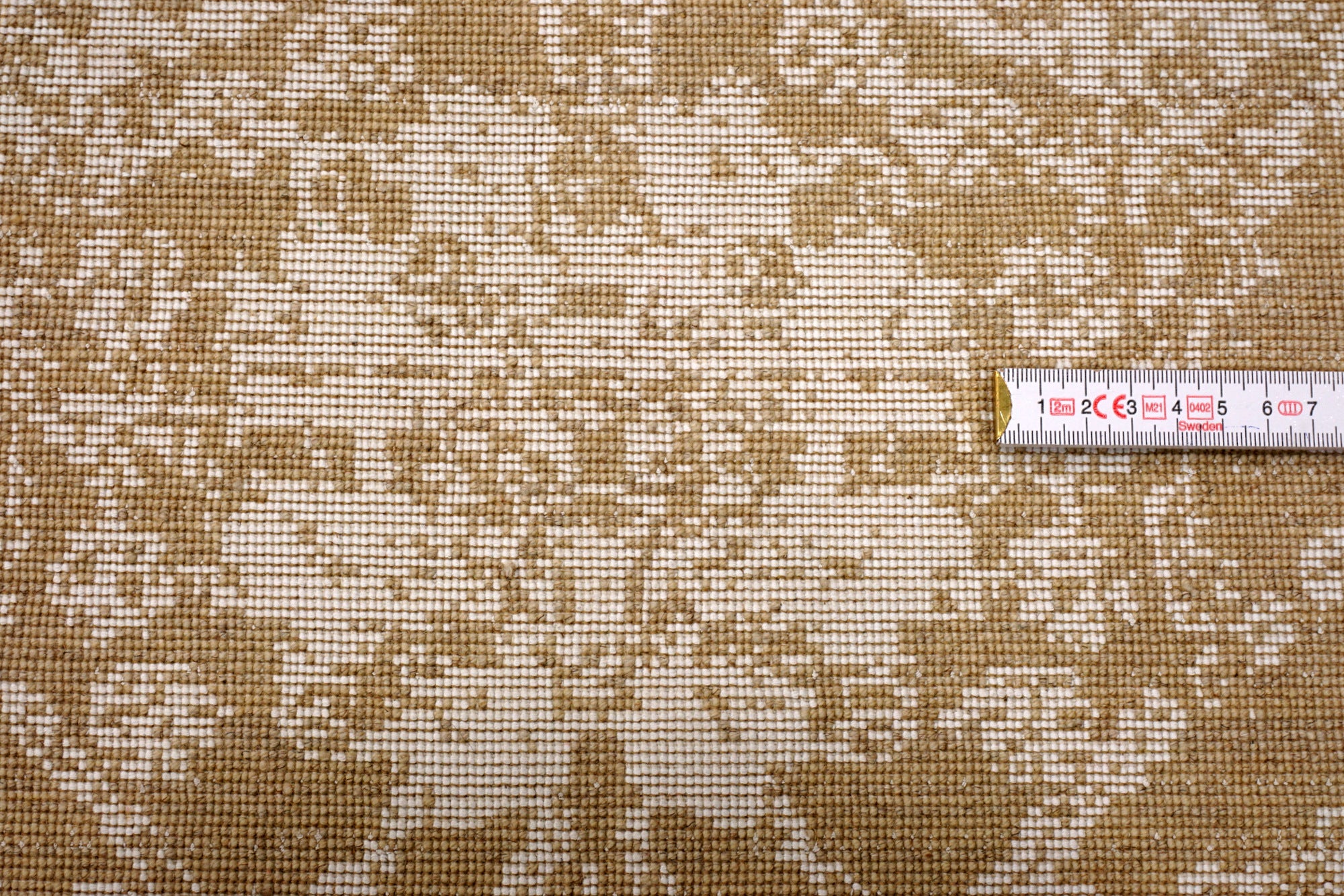 Isfahan Teppich 193 x 151 cm Modern Perserteppich Beige Weiß