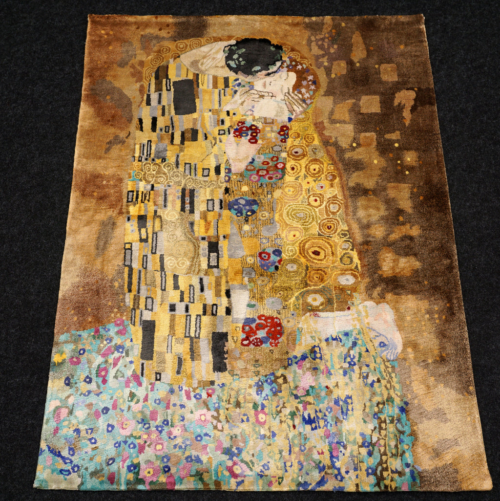 Gustav Klimt Der Kuss 110 x 80 cm Seidenteppich